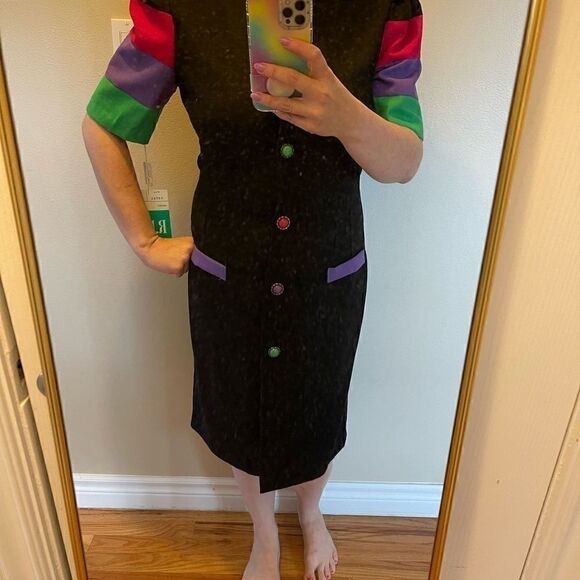 R.E.O originals vintage button front dress 14 - Picture 7 of 7